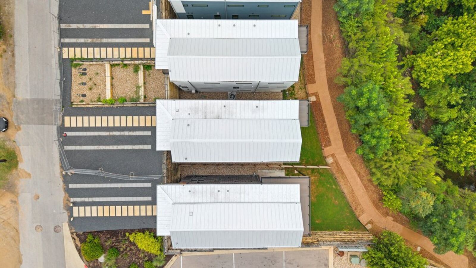 Overhead view of the four Frank West lots